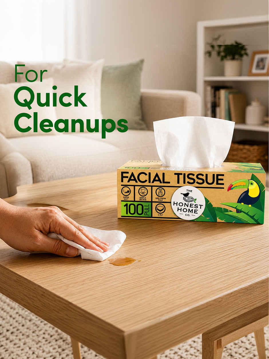 The Honest Home Company Face Tissue | 2 Ply | 100 Pulls | Pack of 3
