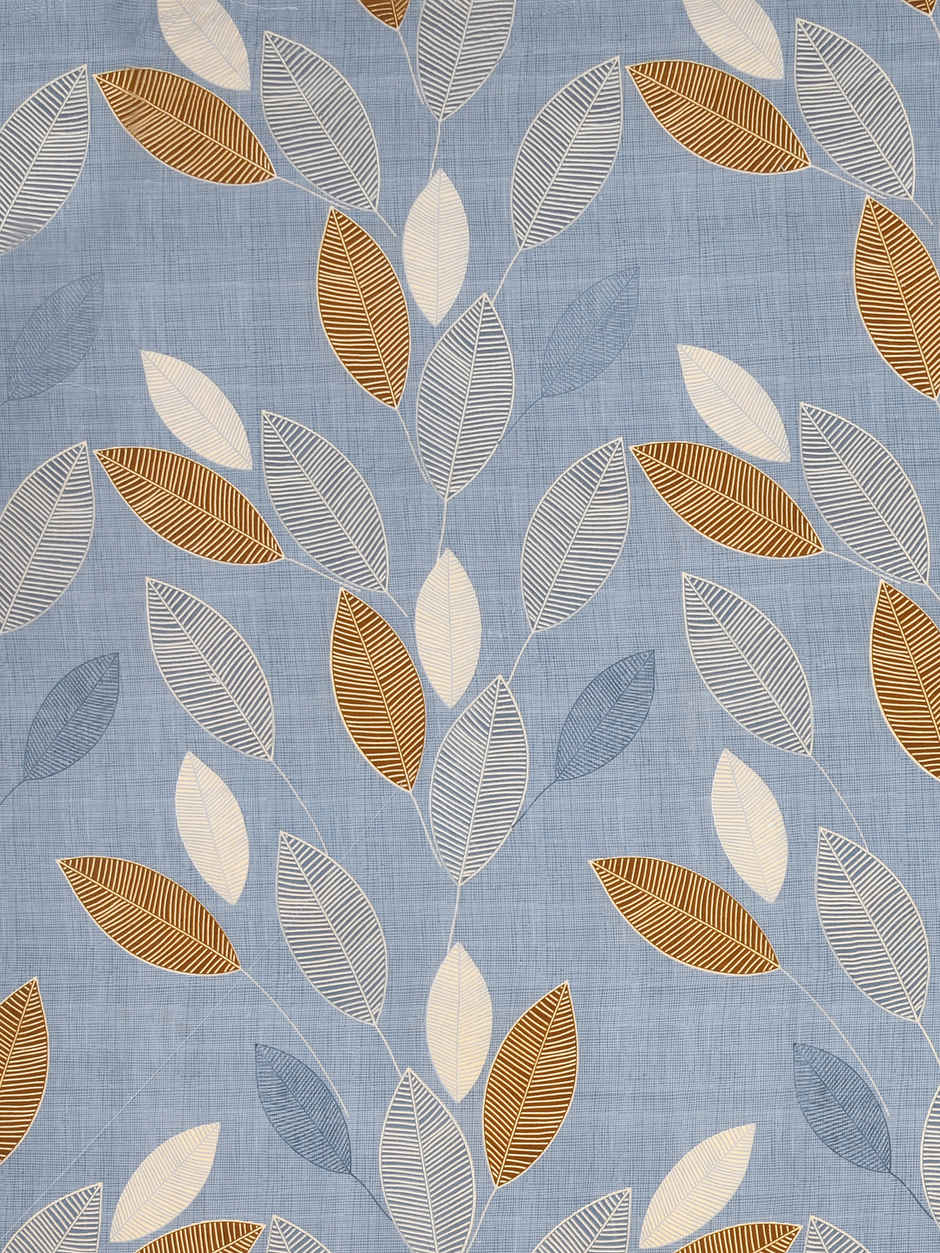 DREAM WEAVERZ Elastic Fitted Double Bedsheet | 2 Frill Pillow Covers | Polycotton | Rock Blue