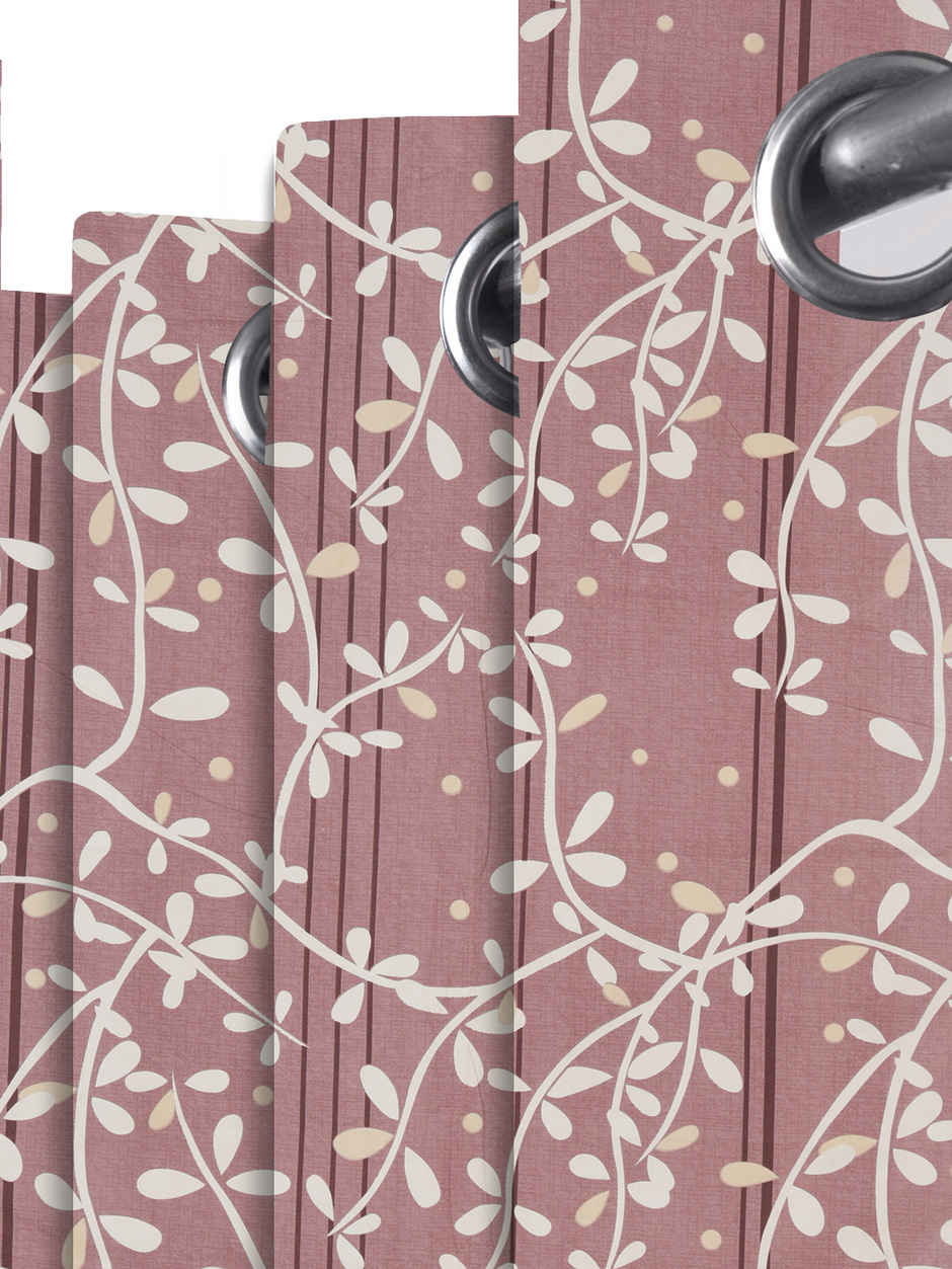 BAY6 Polyester Long Door Curtains - Set of 2 - (8x4 ft) - Brown