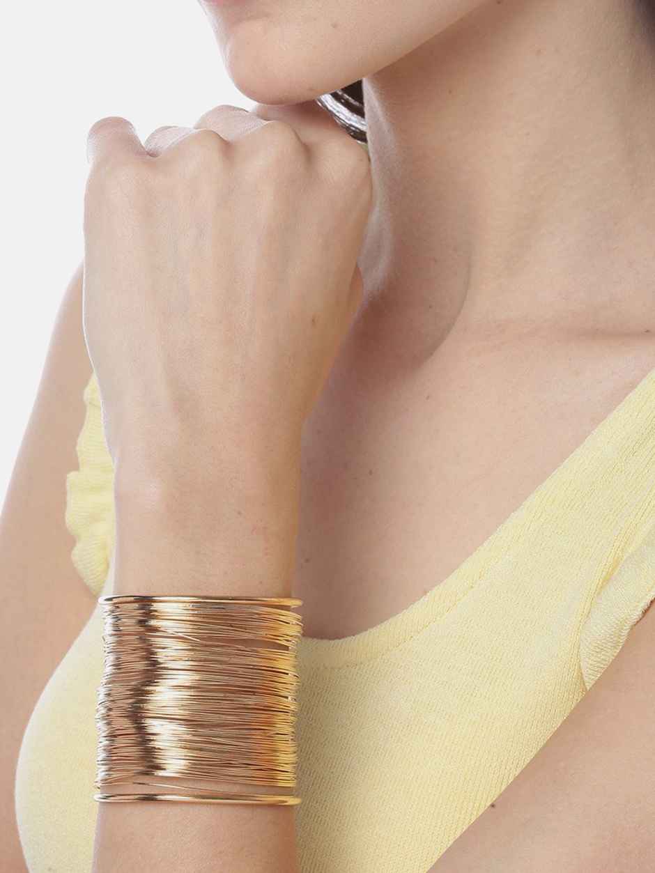 YouBella Stylish Latest Design Bracelet Jewellery Gold Plated Cuff for Women (YBBN - 91677)