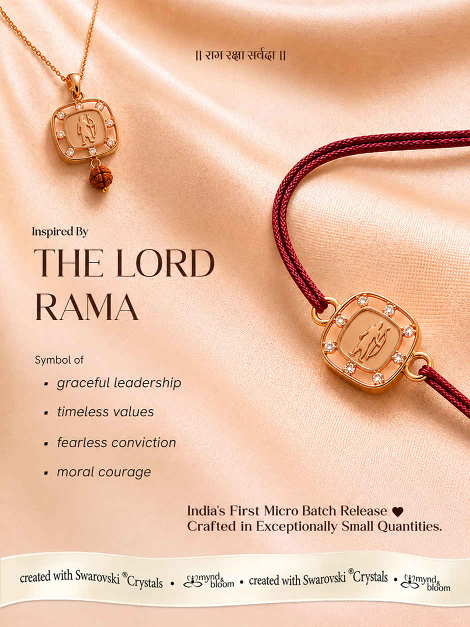 Swarovski - Ram Emblem Rakhi | Carat Gold Plating