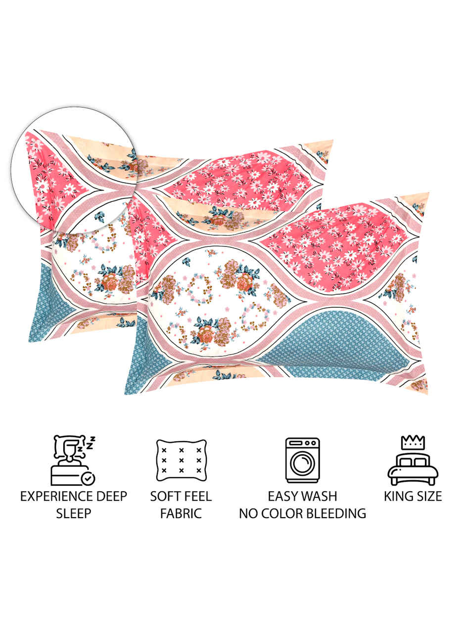 Status Crown Superfine Microfiber Queen Bedsheet | Garden Grace | 220 x 250 cm