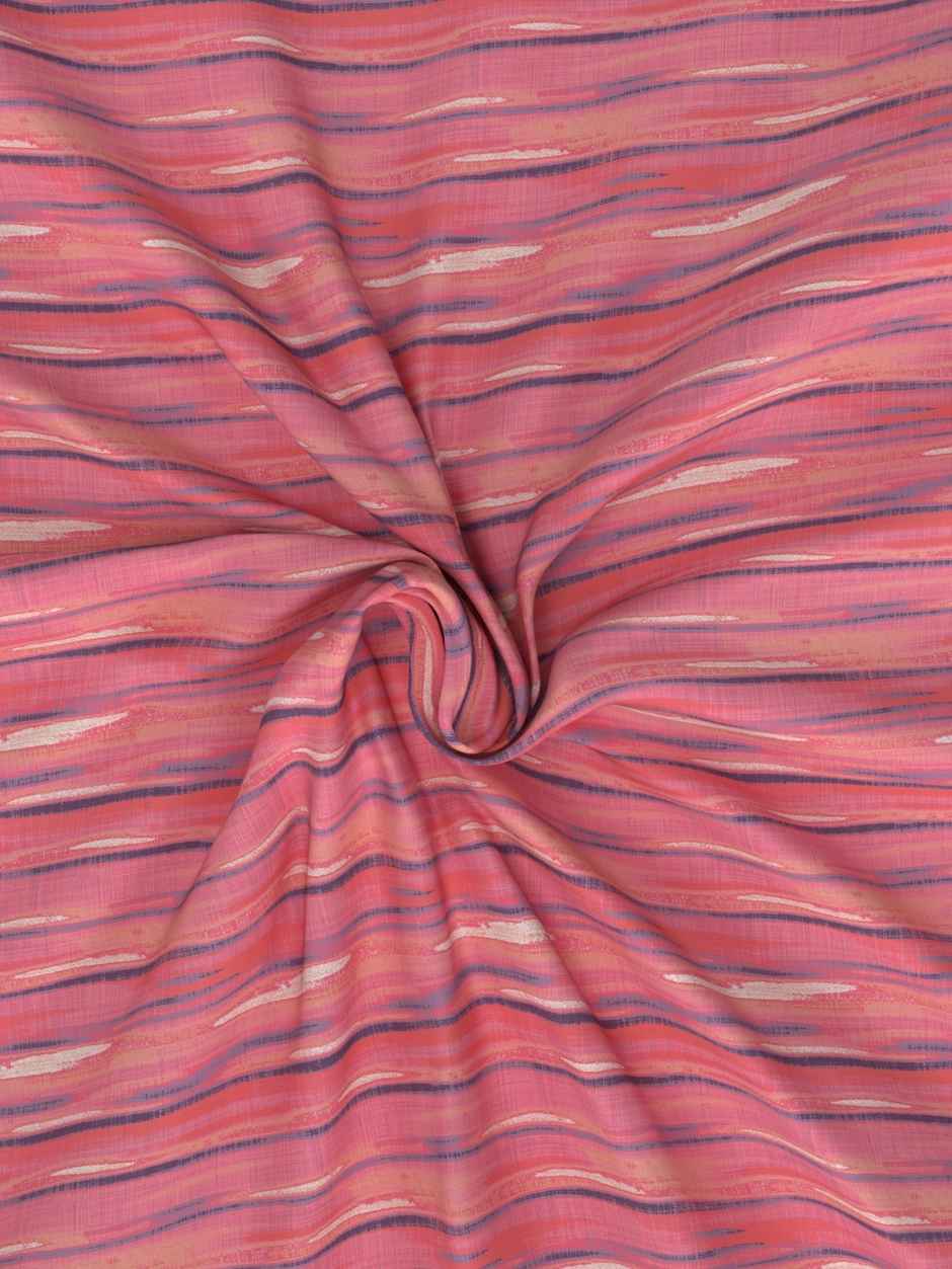 Bianca 100% Natural Cotton King Size Double Bedsheet 3pc Set with 2 Pillow Covers Abstract Pink