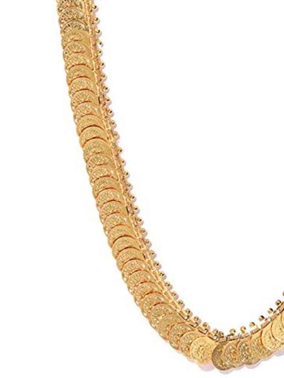 Youbella Golden Plated Long Mala For Women (Golden )(Ybnk5041)
