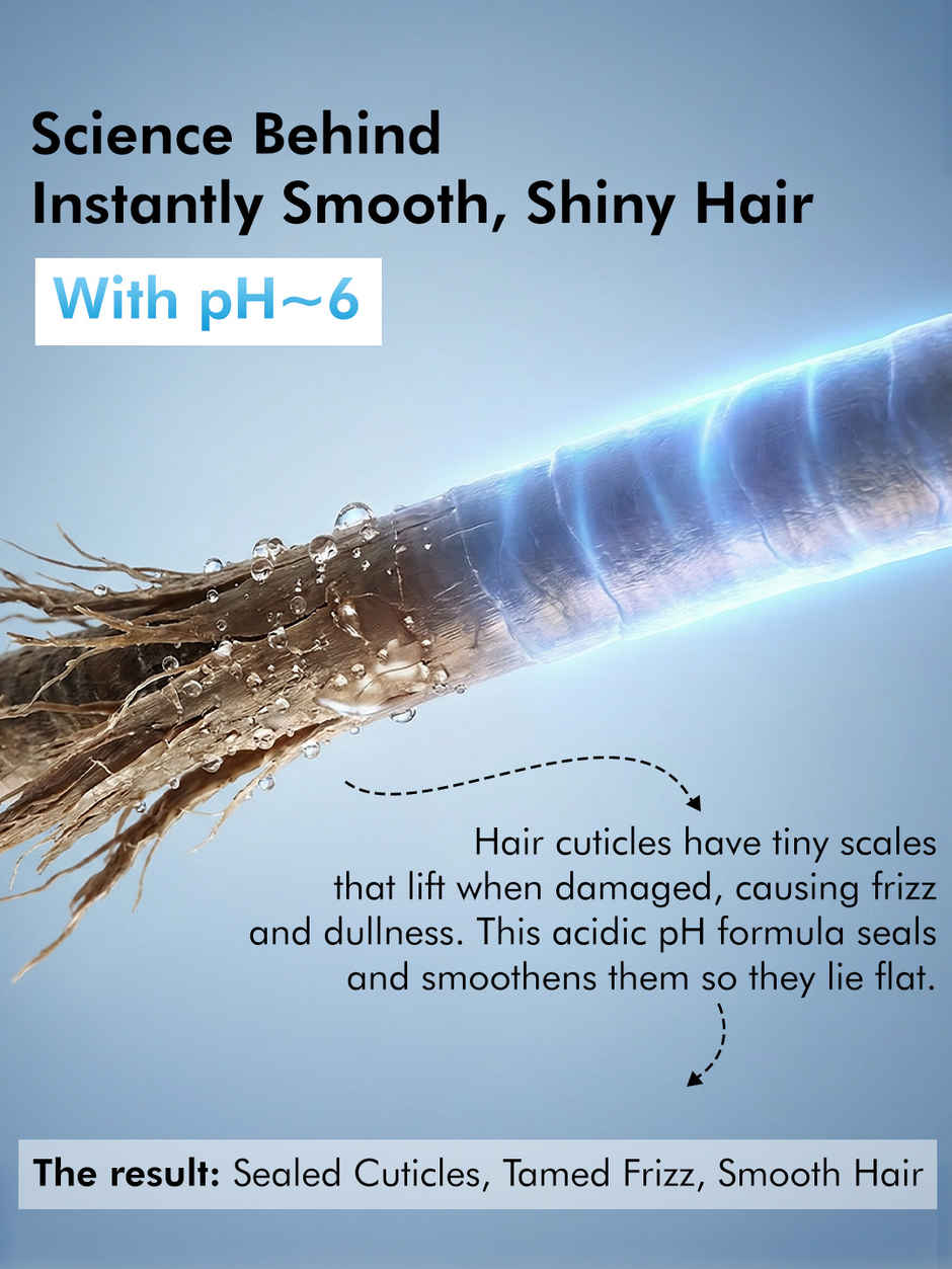 mCaffeine Glossy Hair Shampoo, 3% Shine Complex, Shinier Hair, 48Hr Anti Frizz