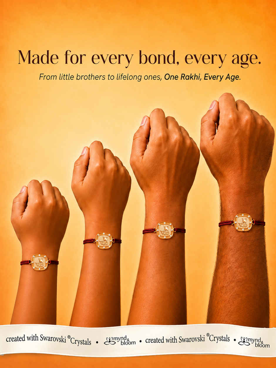 Swarovski - Krishna Emblem Rakhi | Carat Gold Plating