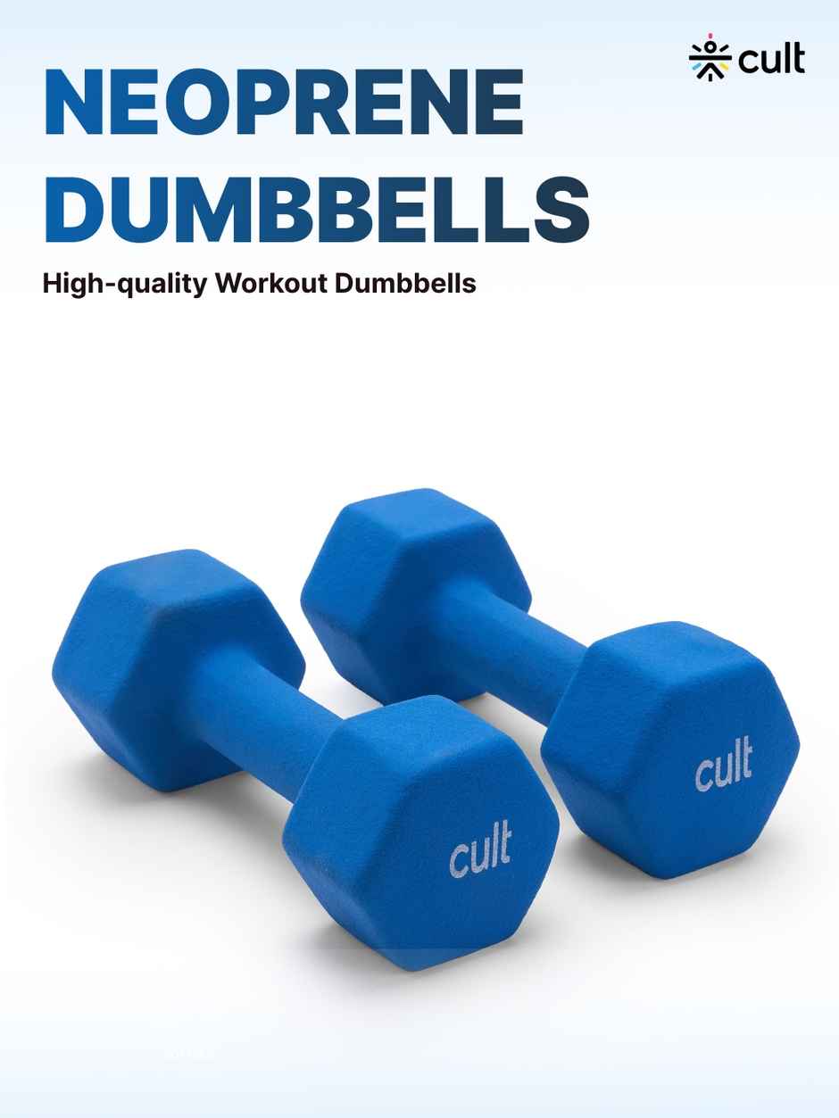 Cult Neoprene Dumbbell Set (5 kg X 2) | Blue