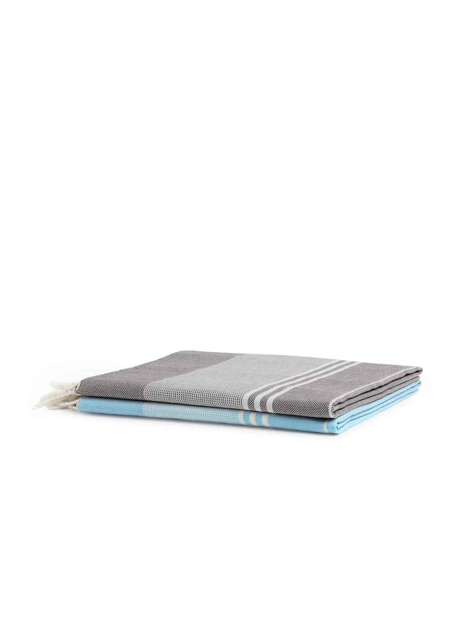 Arrabi Multi Striped Bath Towels | Set Of 2