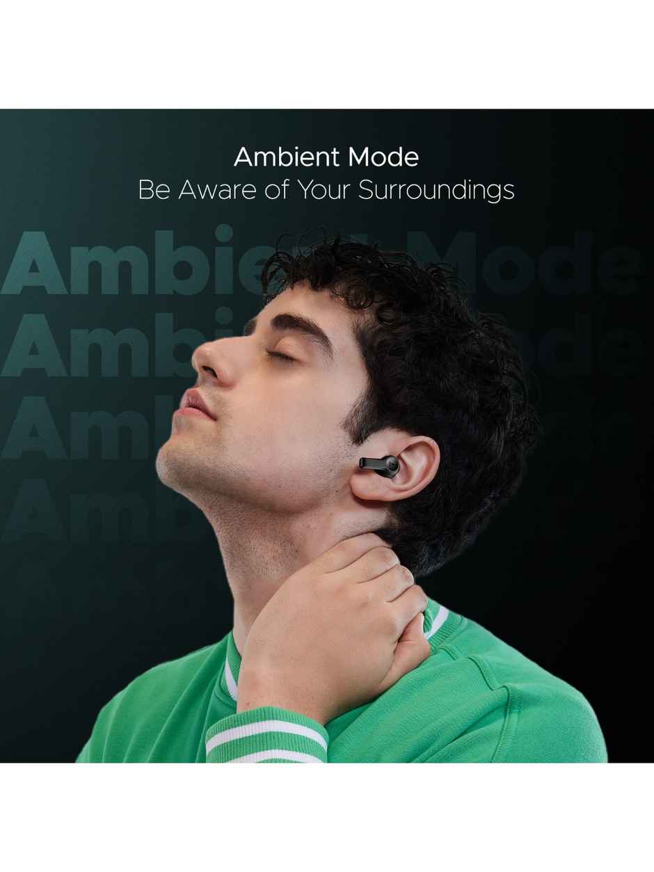 boAt Airdopes Flex 454 ANC TWS Earbuds with mic, 60HRS Battery, ANC(32dB), App Support, 4Mics ENx, Fast Charge, Dual Pairing, IPX5, v5.2 Bluetooth Earbuds - Gunmetal Black