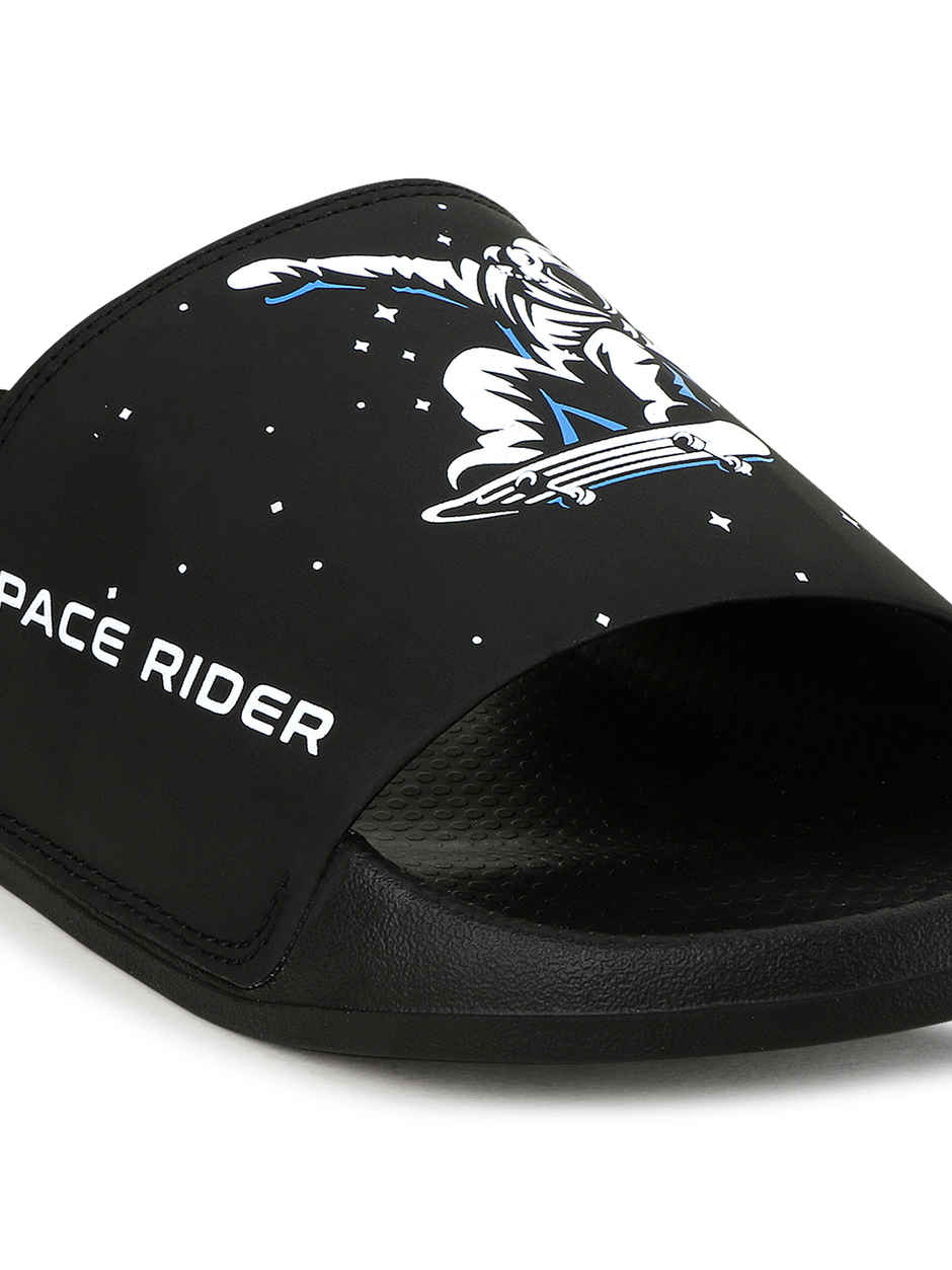 Campus Men's Space Rider Slides | Black | UK7