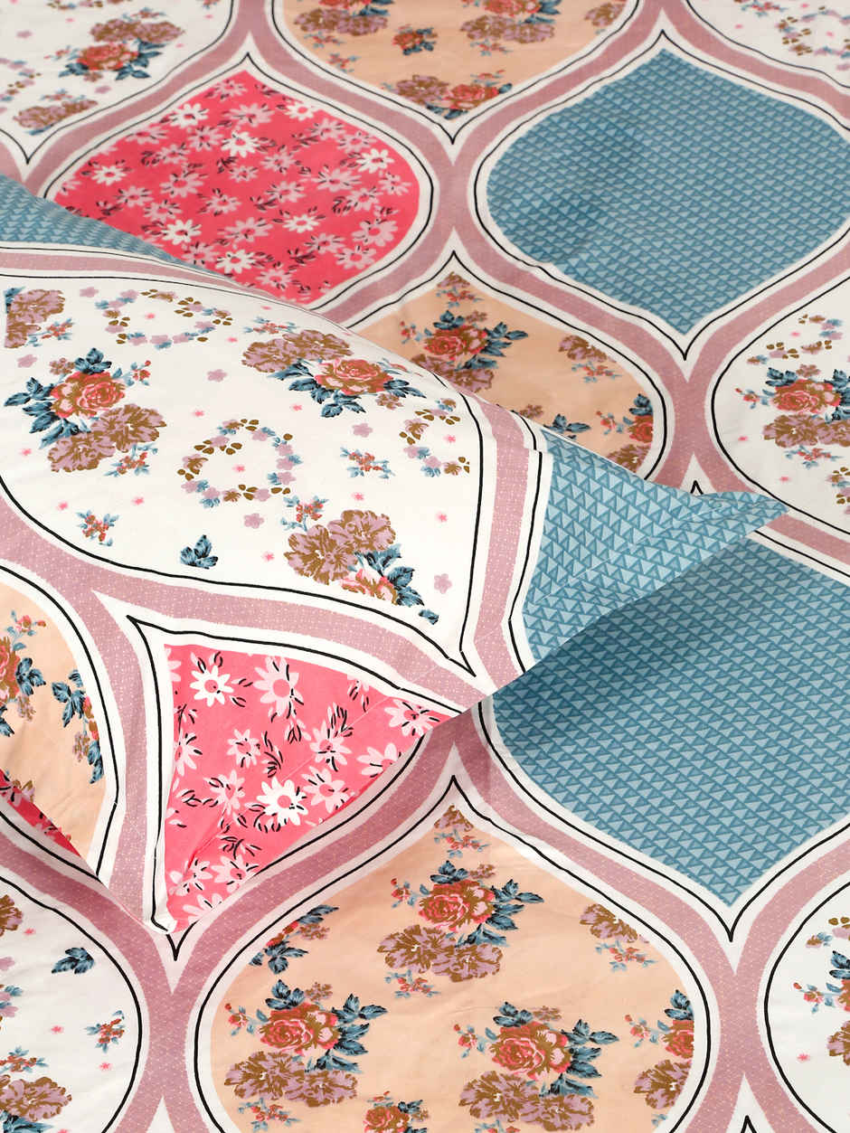 Status Crown Superfine Microfiber Queen Bedsheet | Garden Grace | 220 x 250 cm