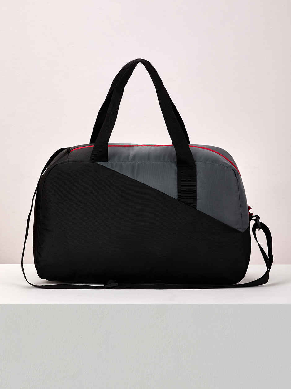 Wildcraft Unisex Color Block Polyester Duffel Bag | Black and Grey - 22 cm