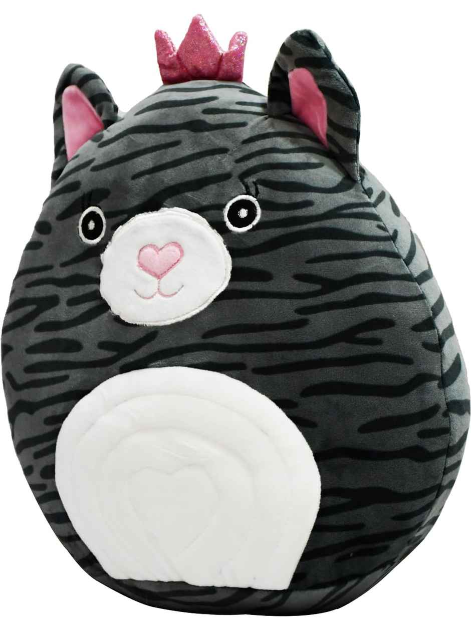 Mirada 30Cm Super Soft Cat Cushion Toy - Grey