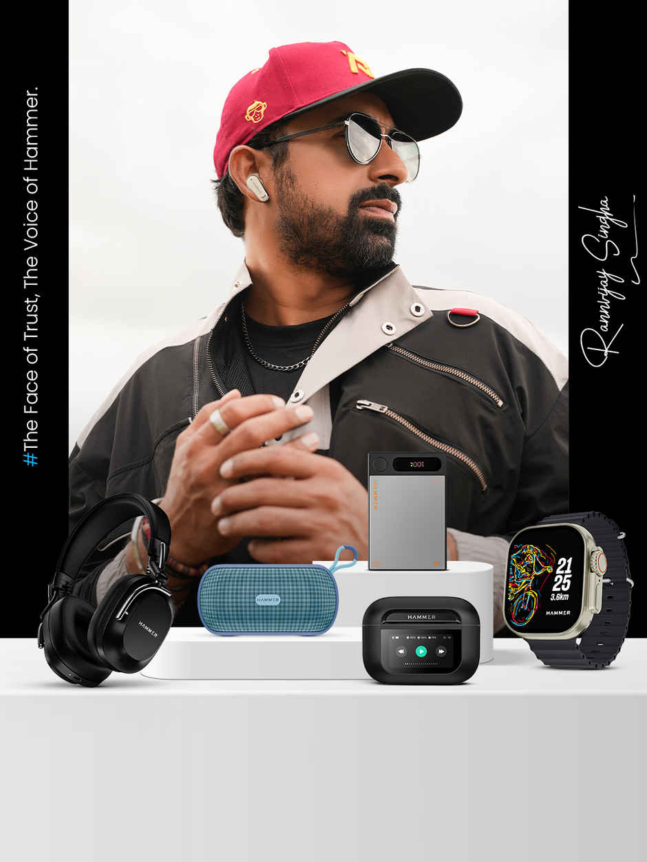 Hammer Ultra Pods True Wireless Earbuds | In-Built Mic | 100H Standby Time | Beige