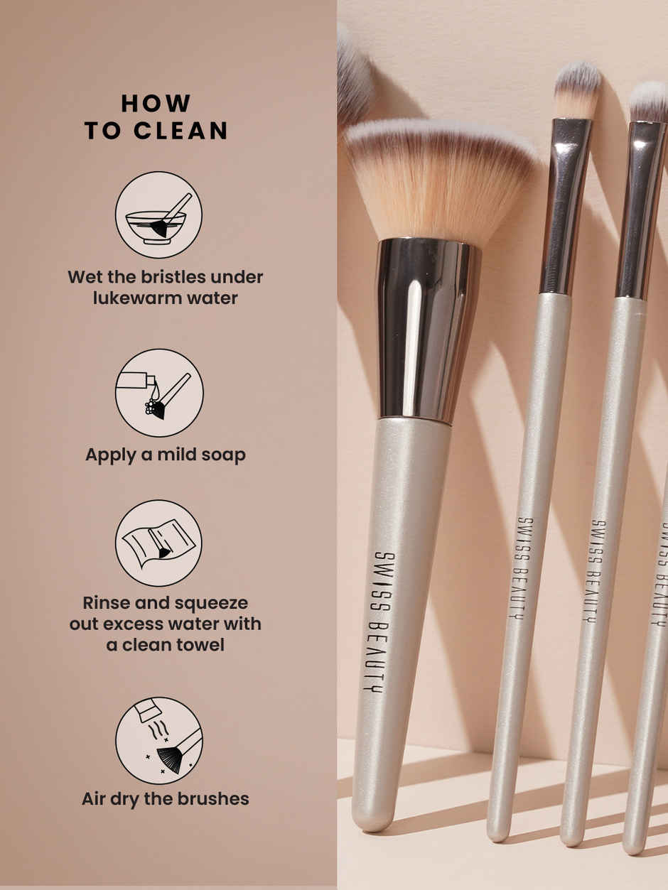 Swiss Beauty Professional Face & Eye Brush Set | SB-F01