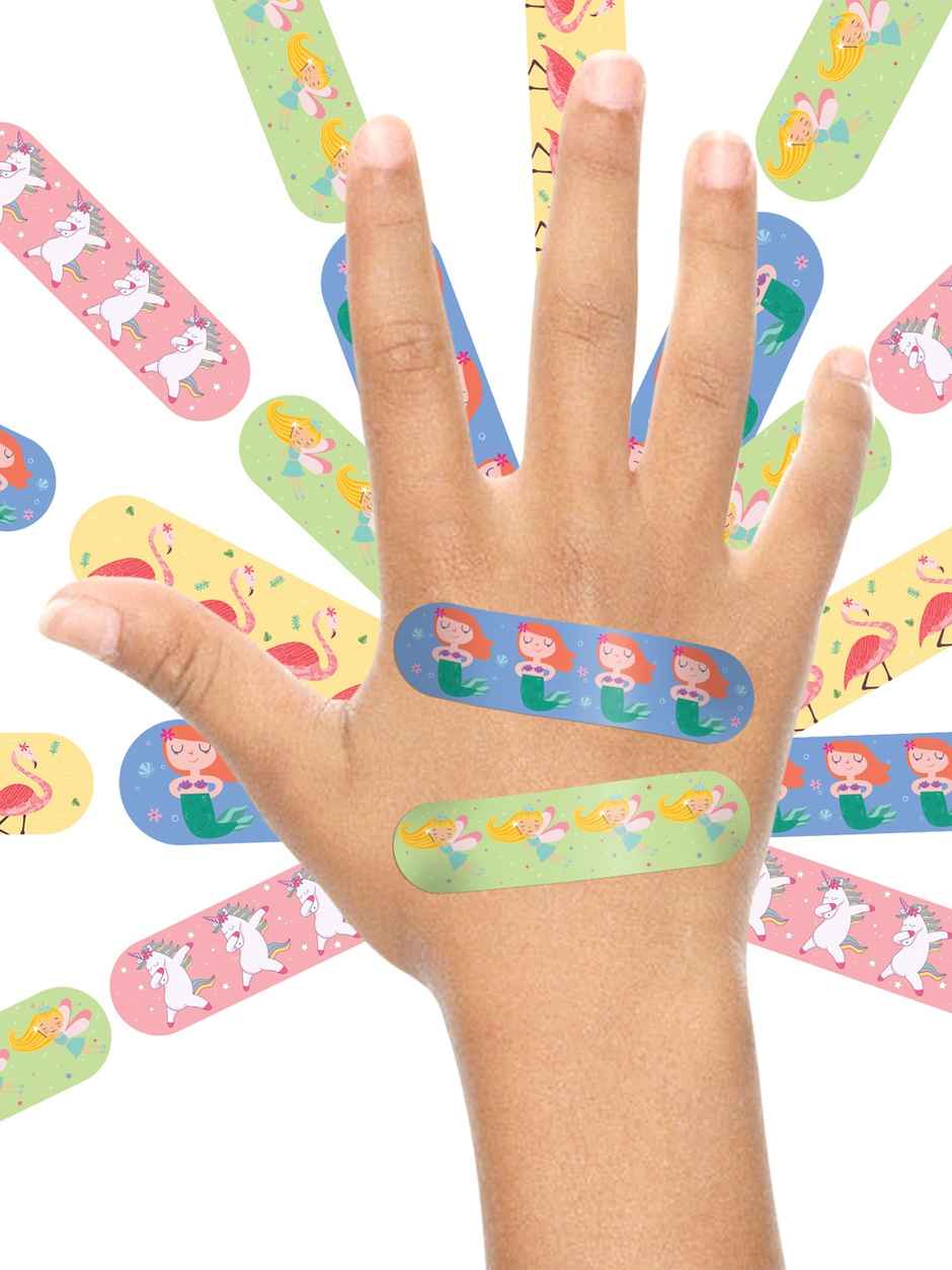 Ouchie Non-Toxic Printed Bandages Double Combo - Pink Blink & Fantasy Creatures