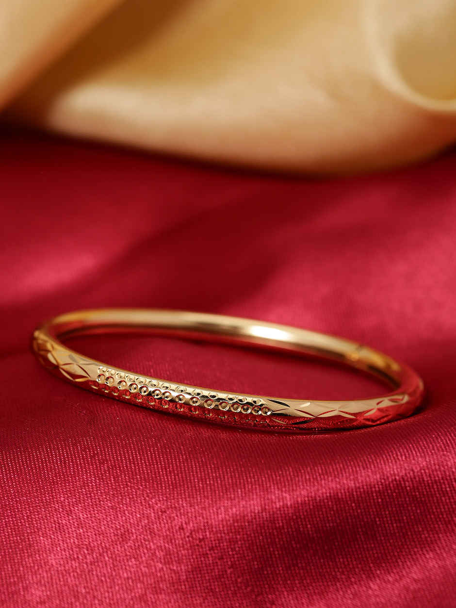 Priyaasi Gold-Plated Circular Shape Openable Kada Bracelet