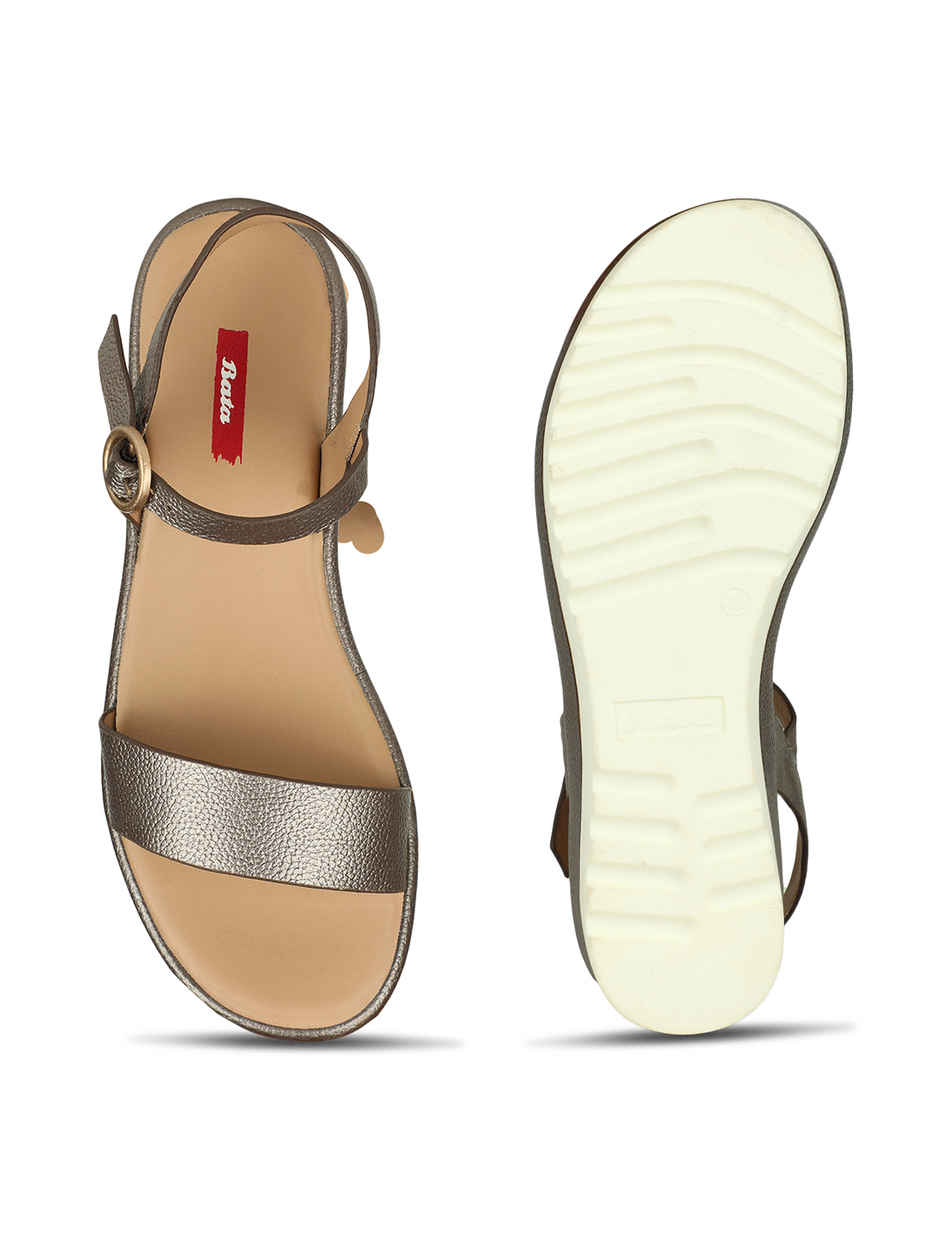 Bata Gunmetal Heels For Women - 5