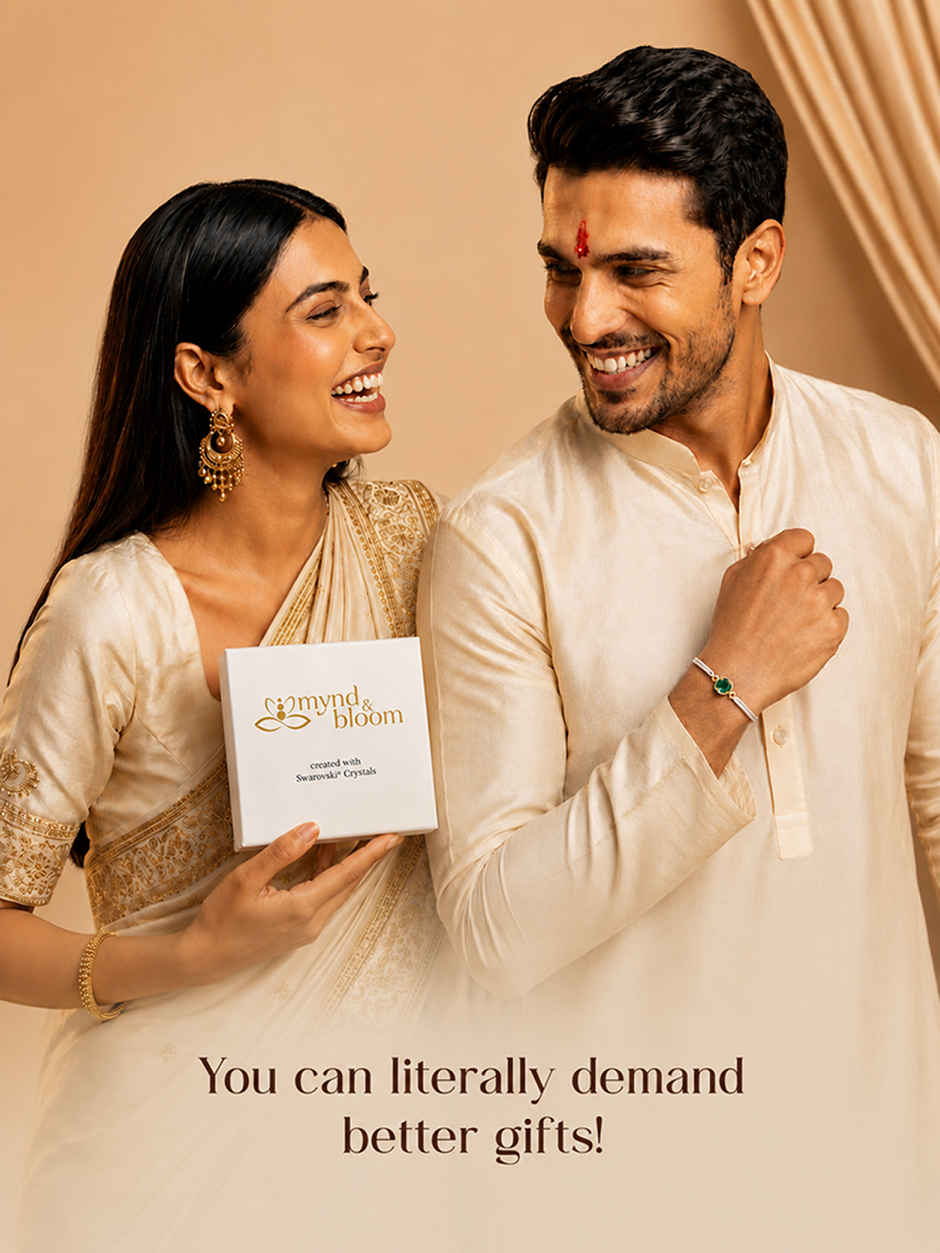 Swarovski - Emerald Eclat Rakhi Rakhi | Carat Gold Plating