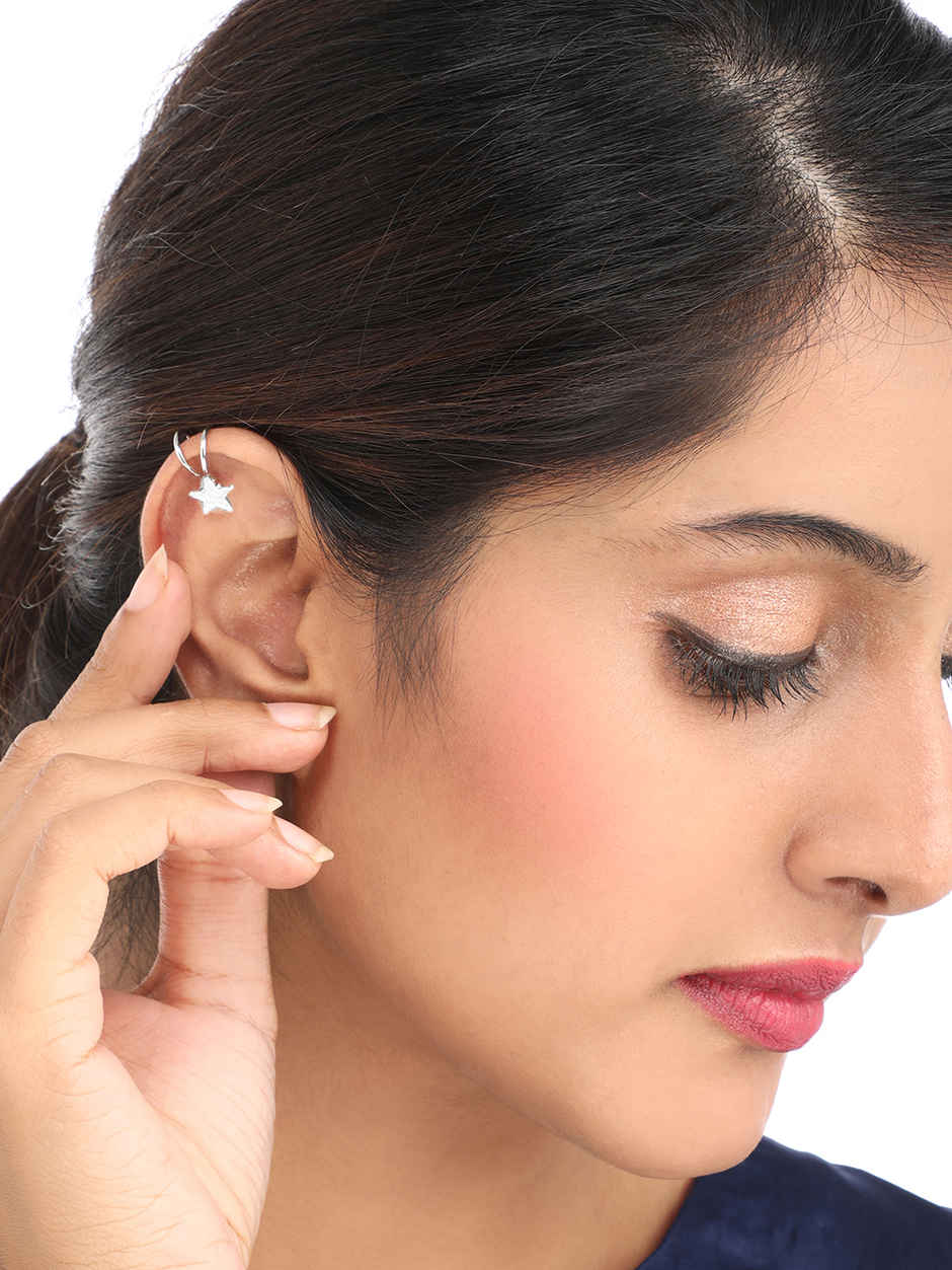 Yellow Chimes Gold-Toned Contemporary Studs Ear Cuffs