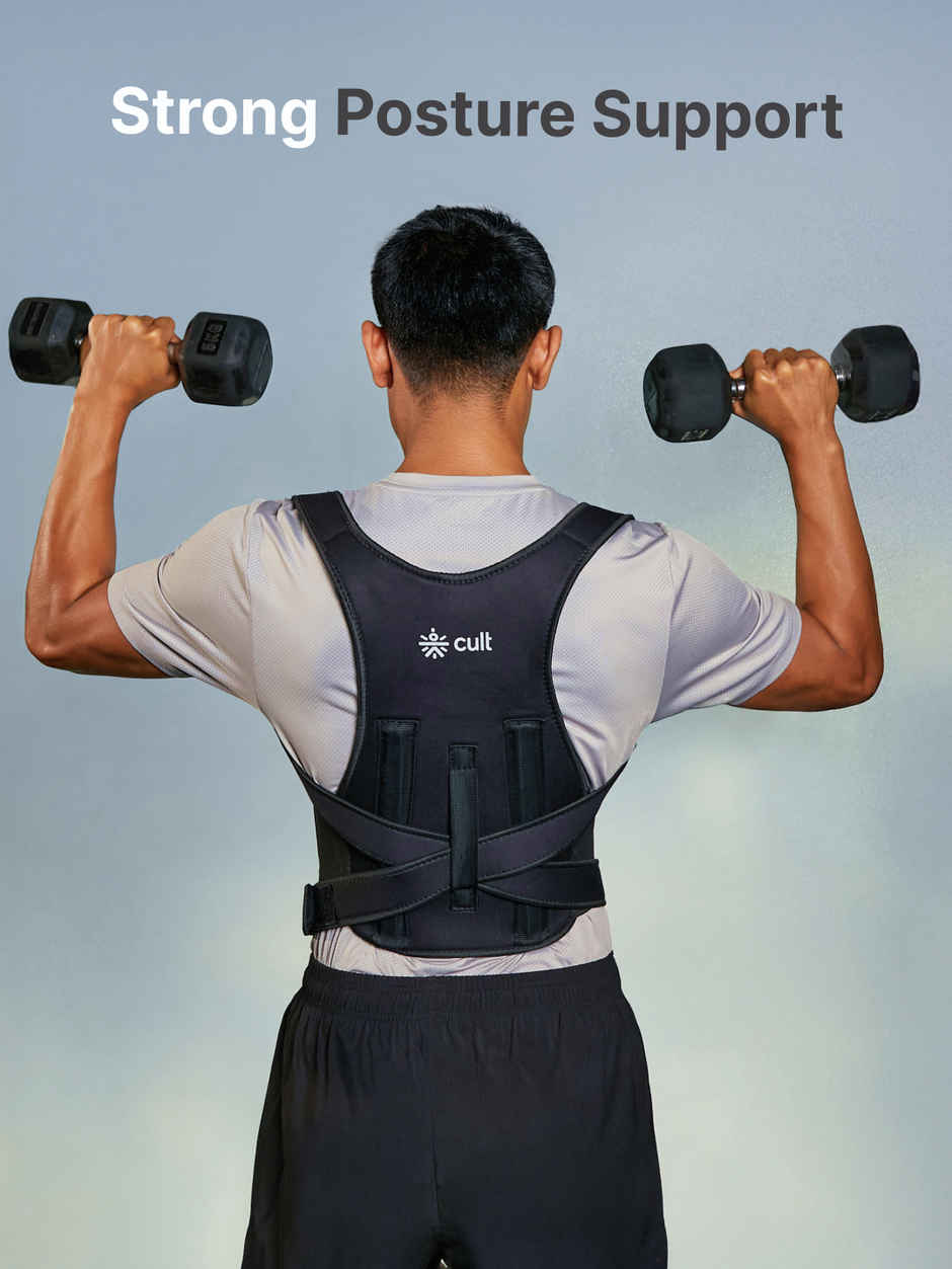 Cultfit Unisex Posture Corrector | Black