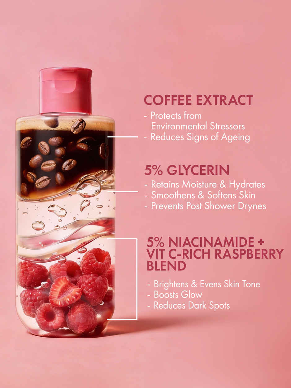 mCaffeine Brightening Raspberry Rush Body Wash