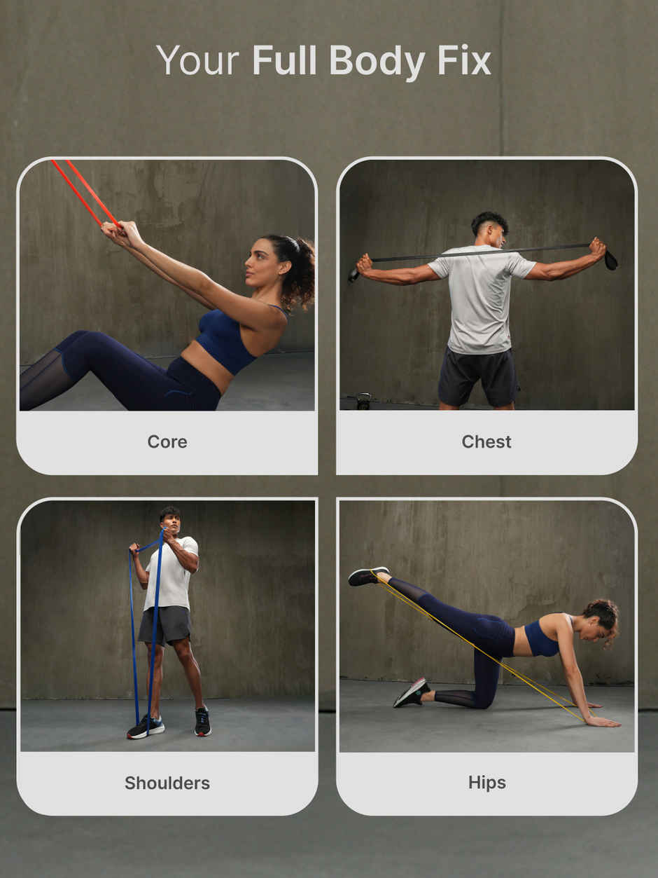 Cultfit Unisex Resistance Band for Stretching & Pull Ups | Red - 7-15 kg Resistance