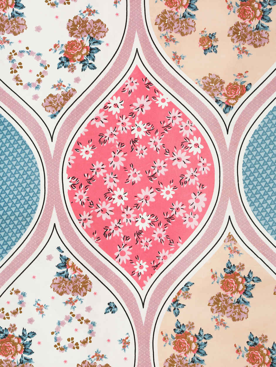 Status Crown Superfine Microfiber Queen Bedsheet | Garden Grace | 220 x 250 cm