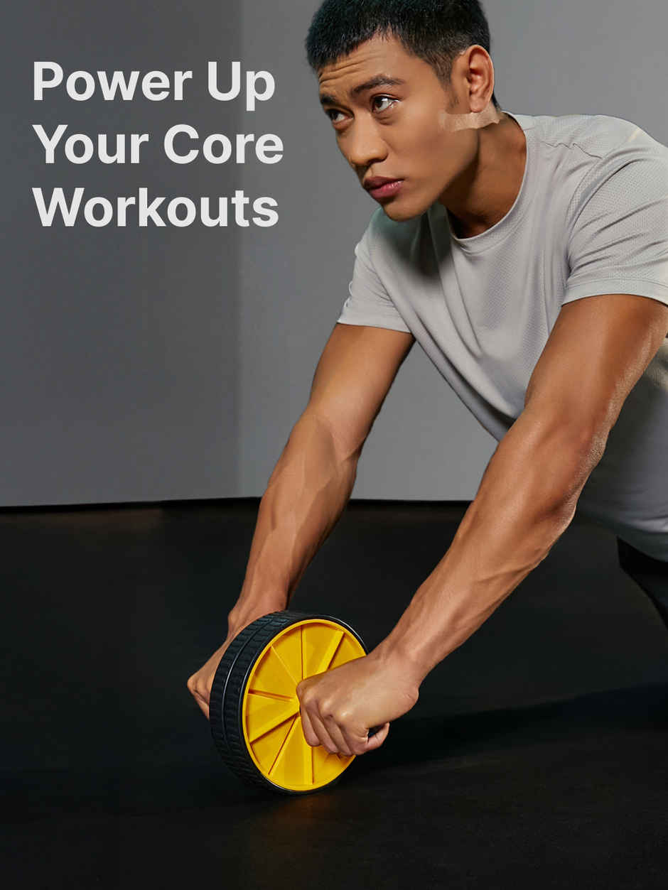 Cultfit Abs Roller with Knee Mat | Anti Skid