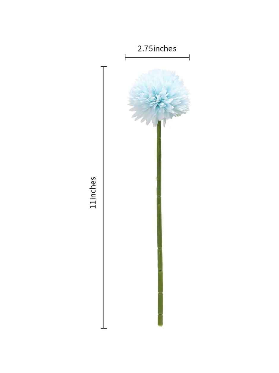 Tied Ribbons Set Of 6 Artificial Ball Flowers Bunches Without Vase