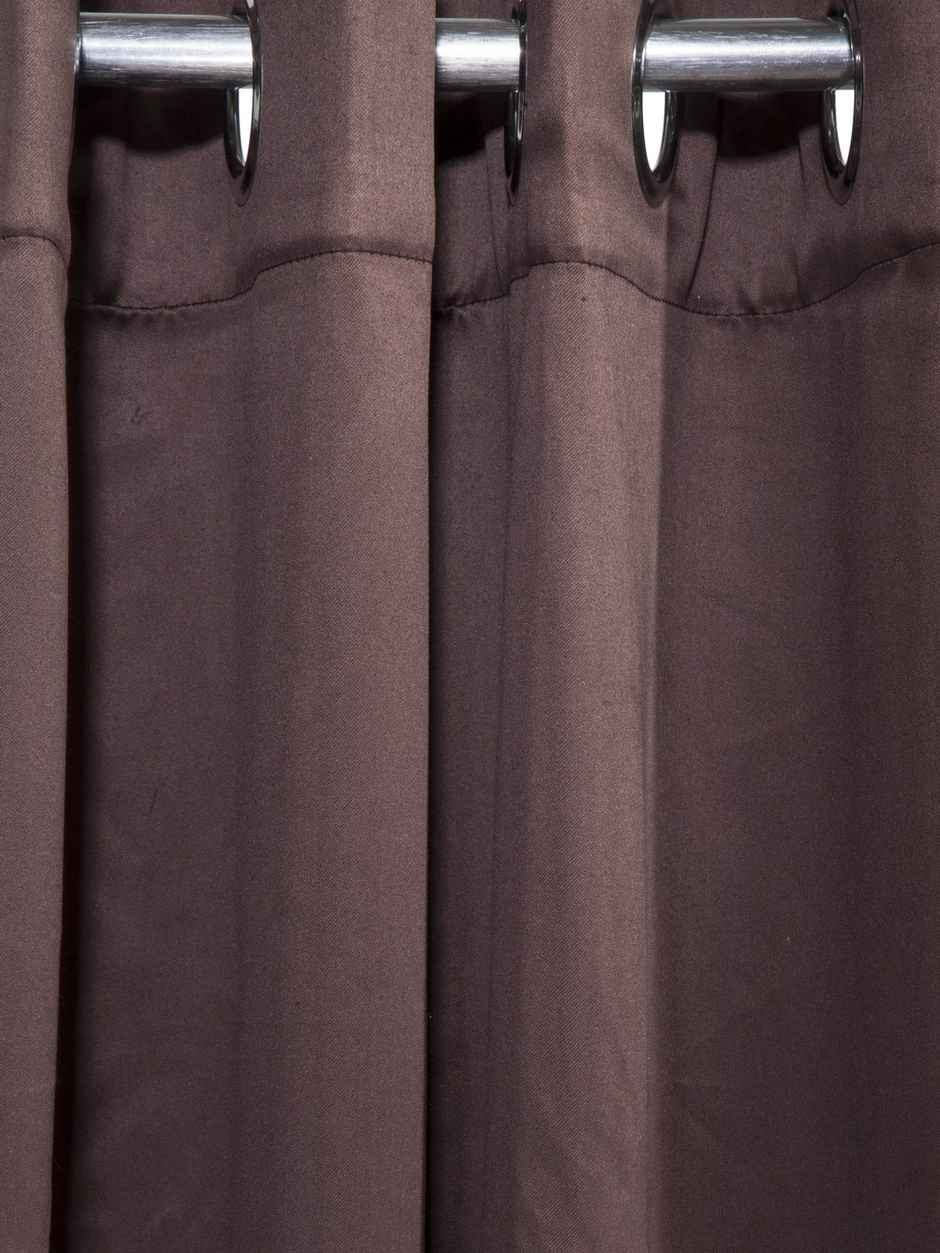 Bianca Satin Blackout Light Blocking & Soundproof Curtain 2pc 7.5 ft | Blackout Plain-Coffee