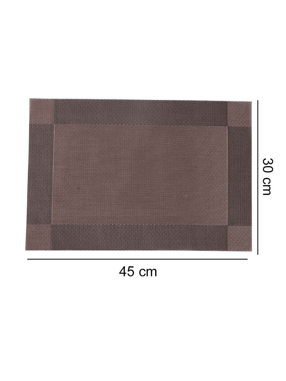 BIANCA Premium Woven PVC Placemat Dining Table | 12 X 18 | Alpine | Geometric Copper