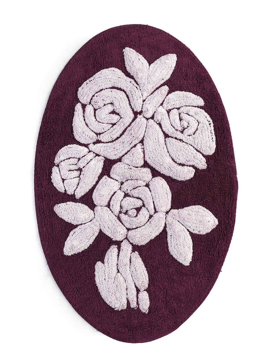 Saral Home Rosa Microfiber Anti-Slip Bath Mat | Purple - 50 x 80 cm