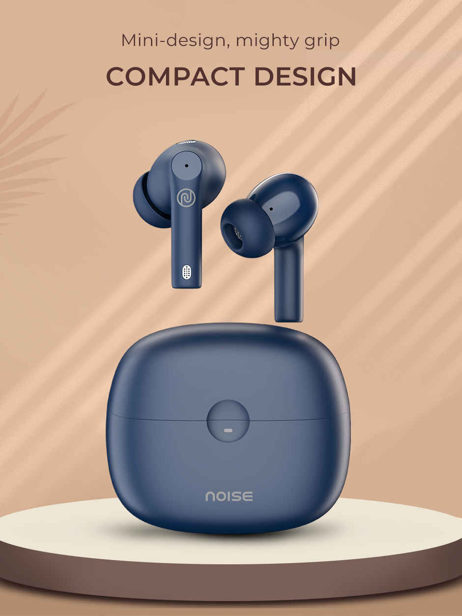 Noise Buds Nero 45H Playtime Quad Mic ENC Rubberised Finish TWS Earbuds | Midnight Blue