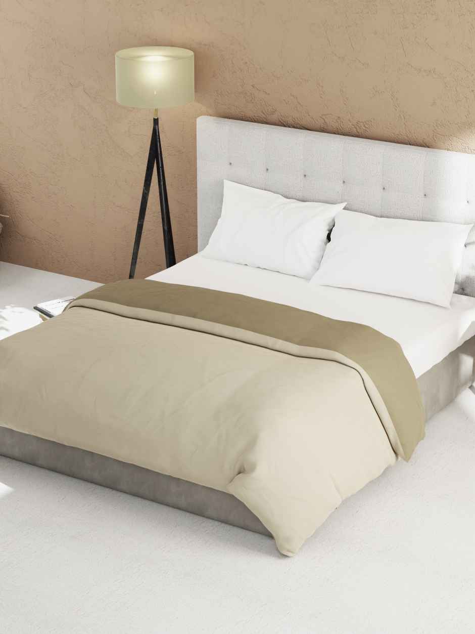 Kopa Ultra Soft Microfiber Reversible Comforter For All Weather 1Pc Double-Brown/Sand