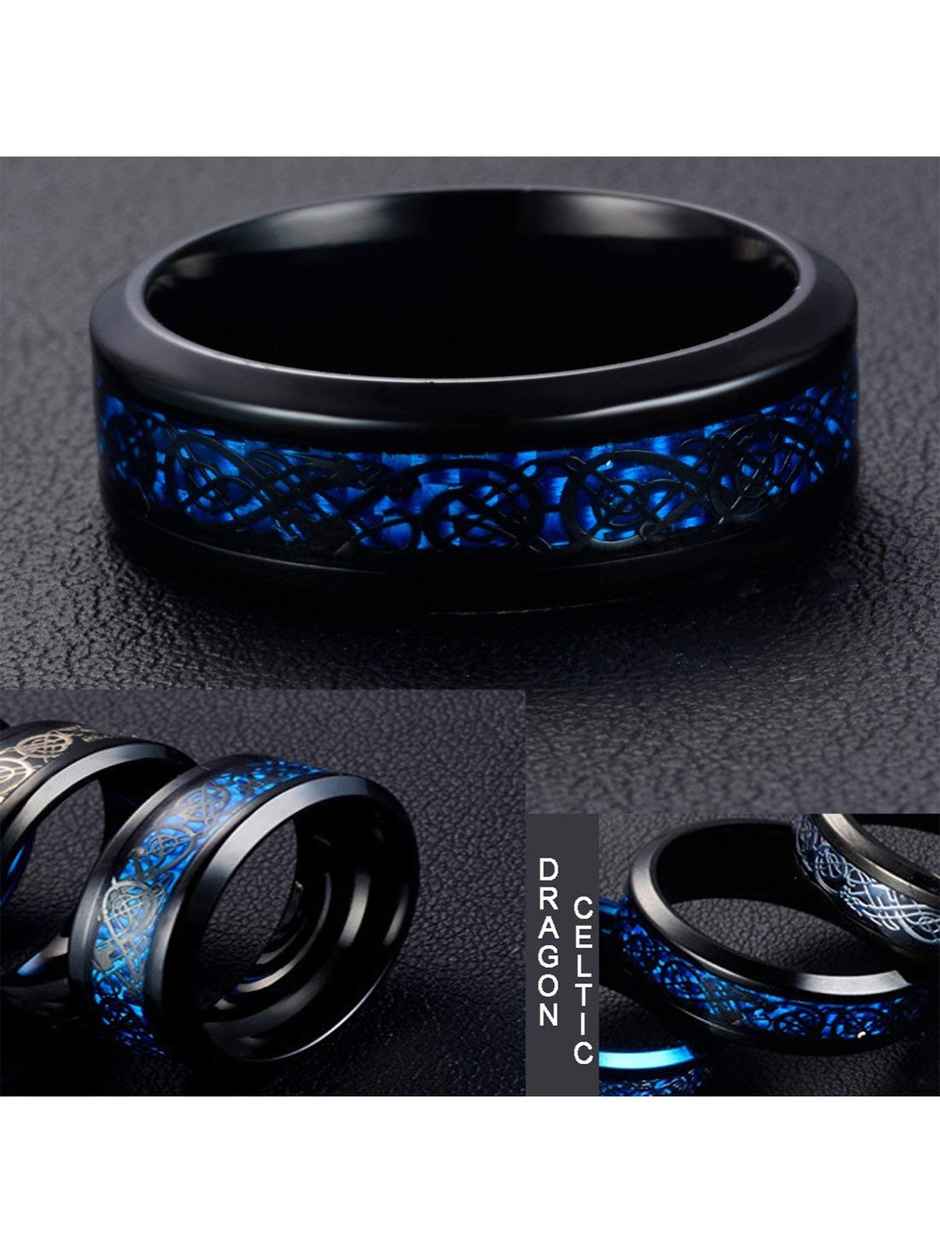 YouBella Silver Plated Stainless Steel Ring Combo Jewellery for Men (YBRG - 20112)