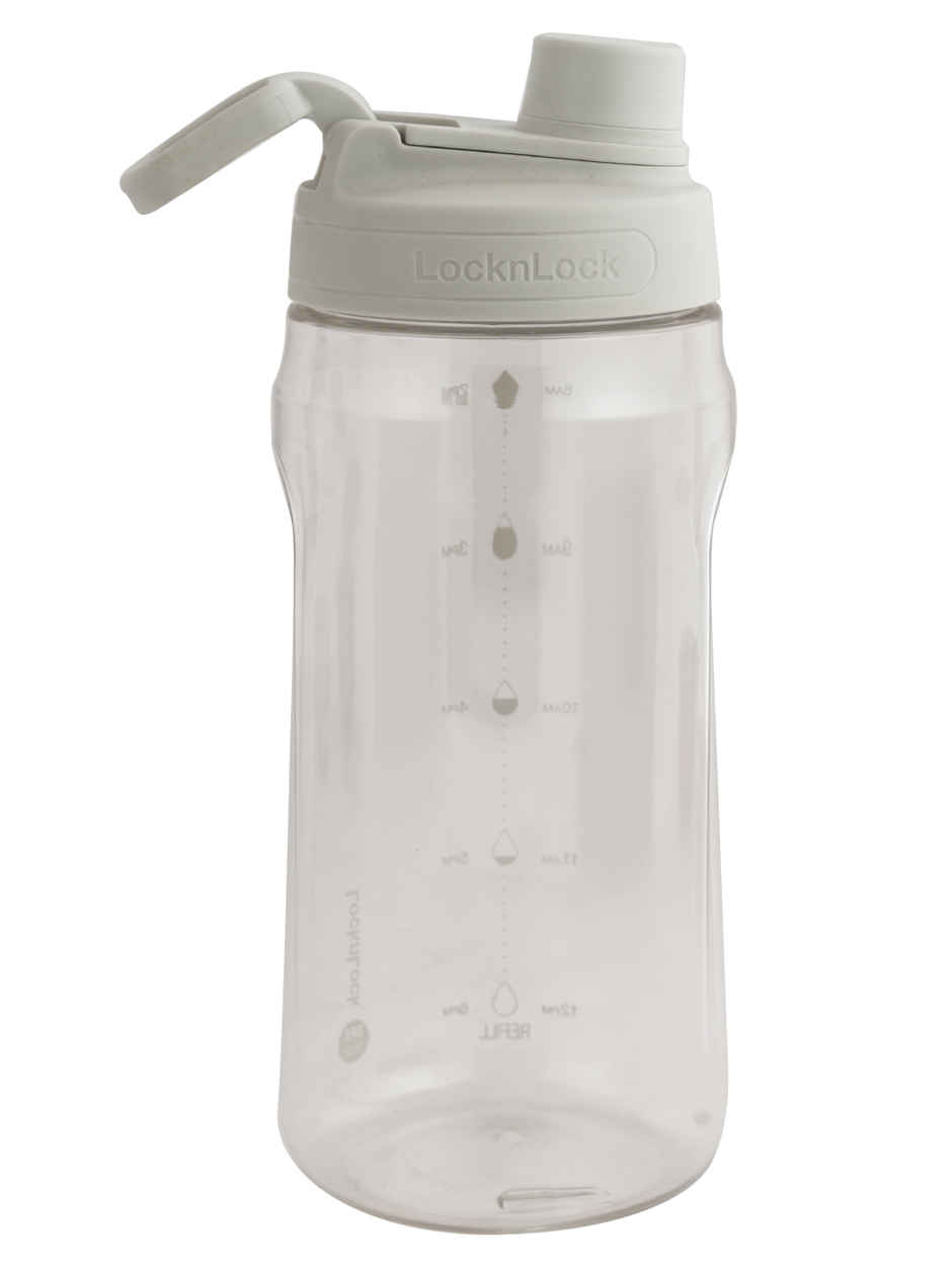 LocknLock Active Large Plastic Water Bottle | Light Grey | 1.5 L
