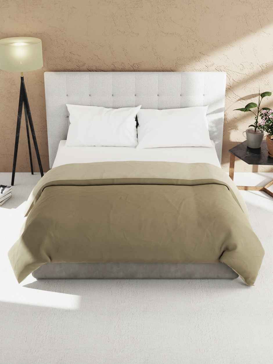 Kopa Ultra Soft Microfiber Reversible Comforter For All Weather 1Pc Double-Brown/Sand