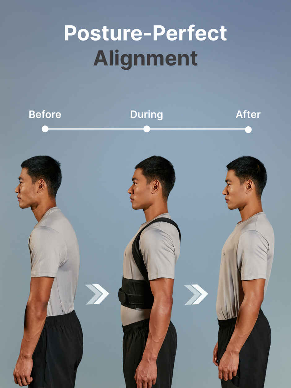 Cultfit Unisex Posture Corrector | Black