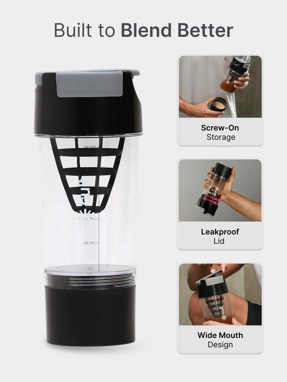 Cultfit Cyclon Shaker Unisex | Black Grey