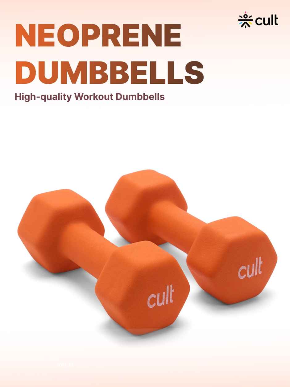 Cult Neoprene Dumbbell Set (3 kg X 2) | Orange