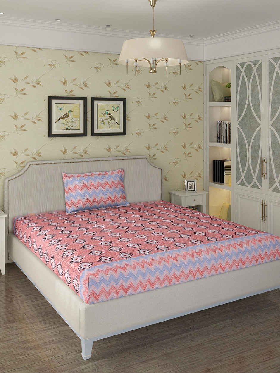 Status Value Single Bedsheet 150 cm X 200 cm Dsn 3 Abstract Stripe