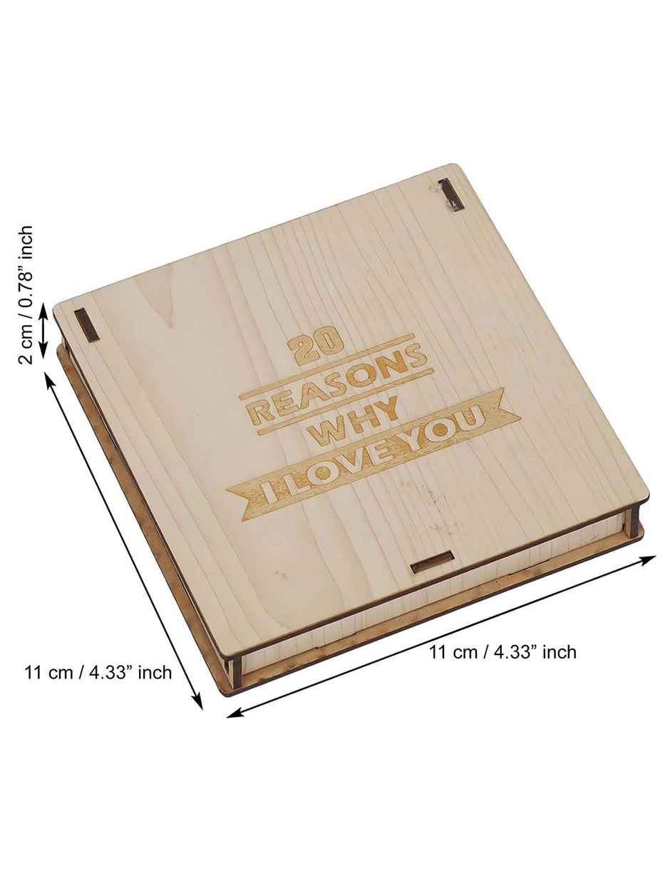 Wooden Love Notes Gift Box with 20 Heart Messages Set - Buy at ₹177 ...