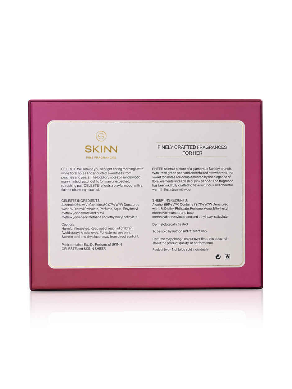 Skinn By Titan Women Celeste & Sheer Miniature Edp Gift Set