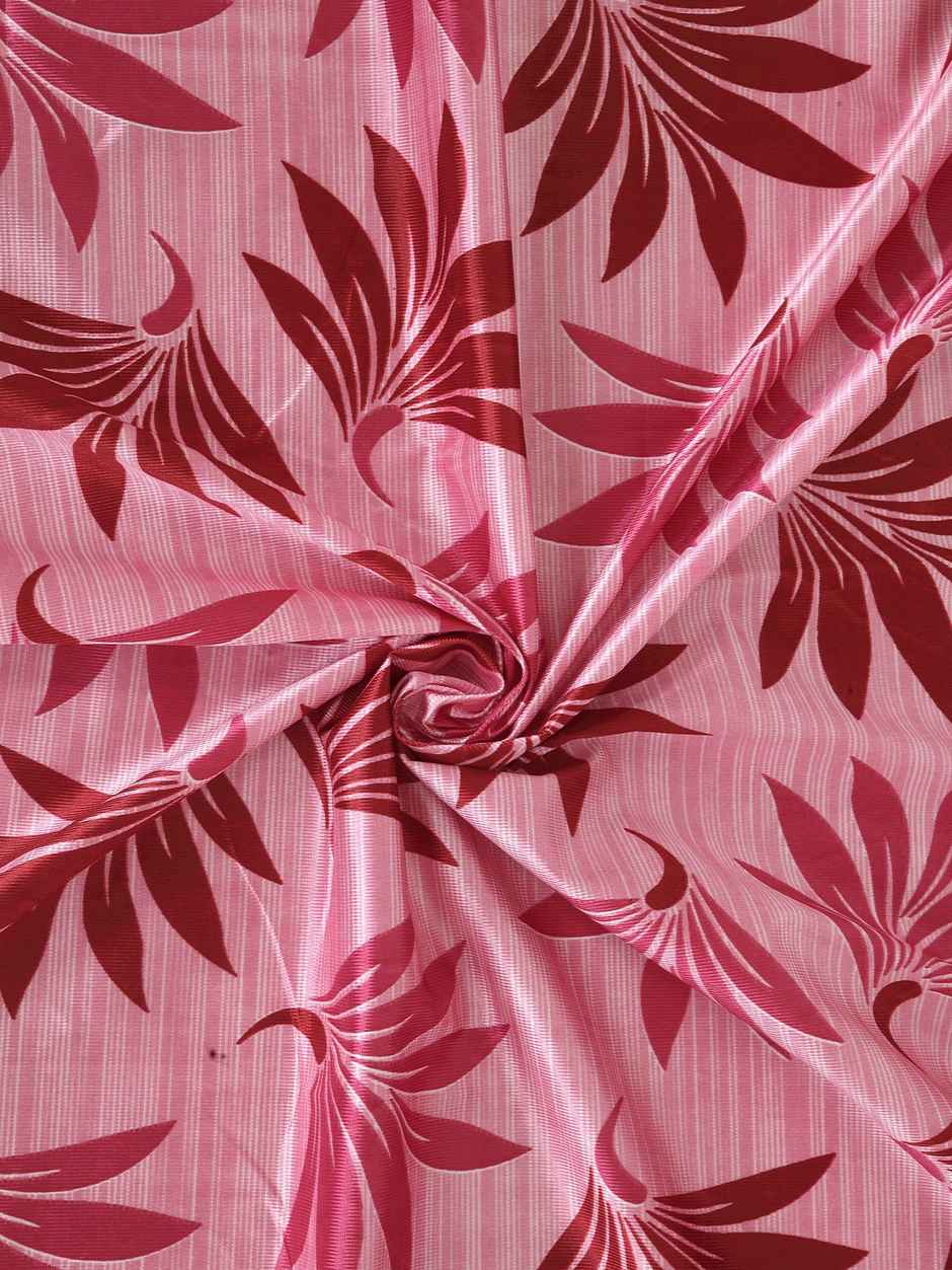 Cortina PInk Floral Printed Set of 2 Window Curtains