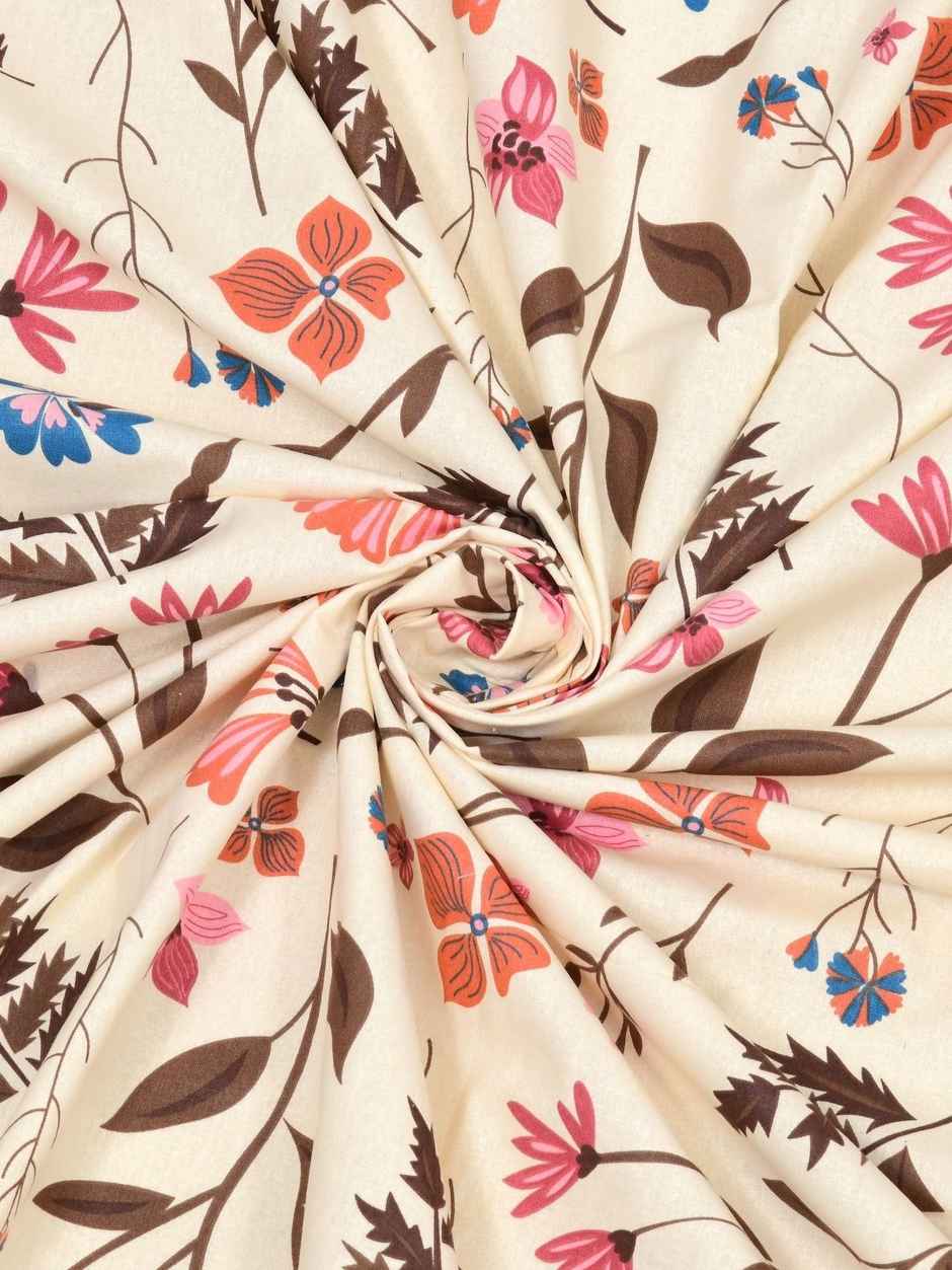 Bombay Dyeing Epigram 100% Cotton Brown Single Size Bedsheet with 1 Pillow Cover