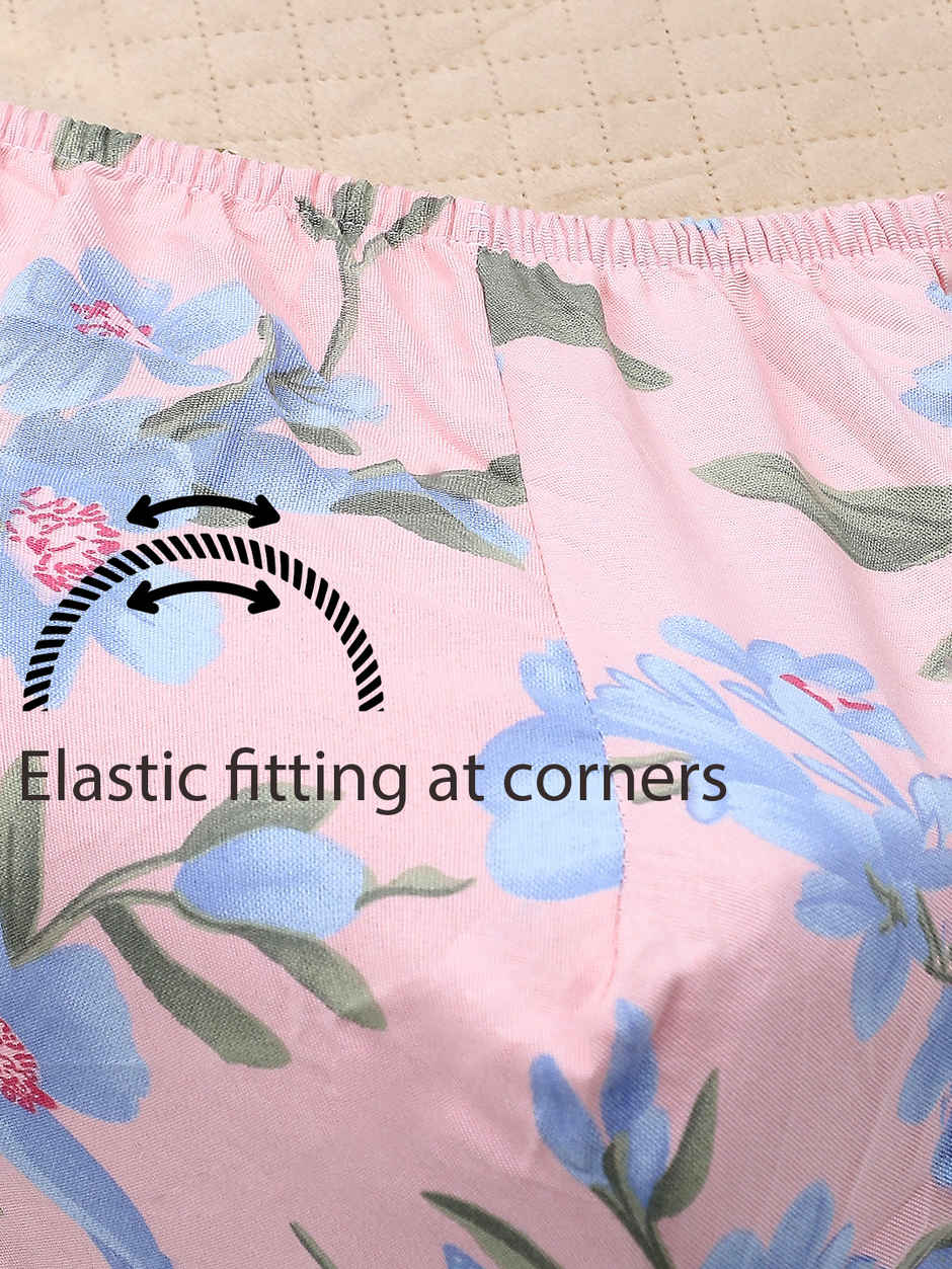 Status Imperial Corner Fitted Bedsheet | Velvet Blush Botanicals | 198 x 182 cm