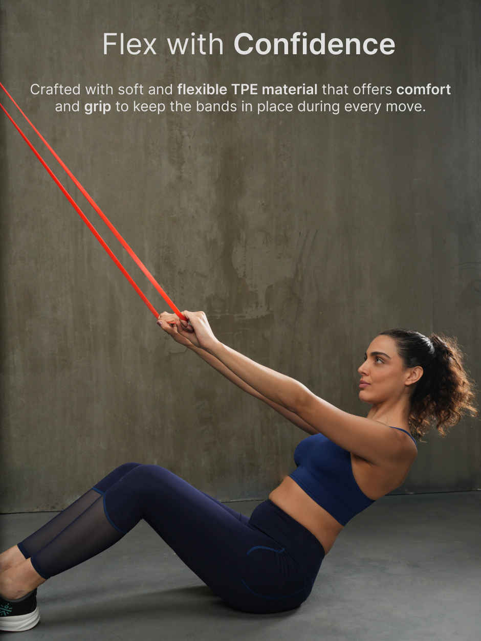 Cultfit Unisex Resistance Band for Stretching & Pull Ups | Red - 7-15 kg Resistance