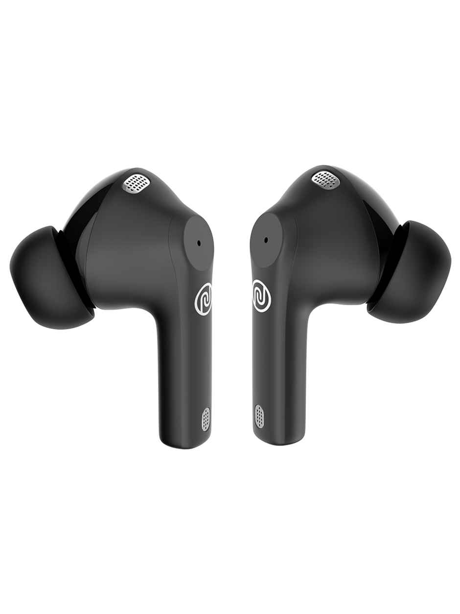 Noise Buds Nero TWS Earbuds with Rubberised Finish, Quad Mic ENC & 45H Playtime - Charcoal Black