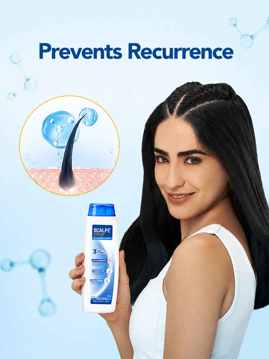 Scalpe Pro AntiDandruff Shampoo Removes Dandruff Strong Hair For Women & Men